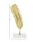 CosmoLiving by Cosmopolitan 12" Gold Aluminum Feather Sculpture